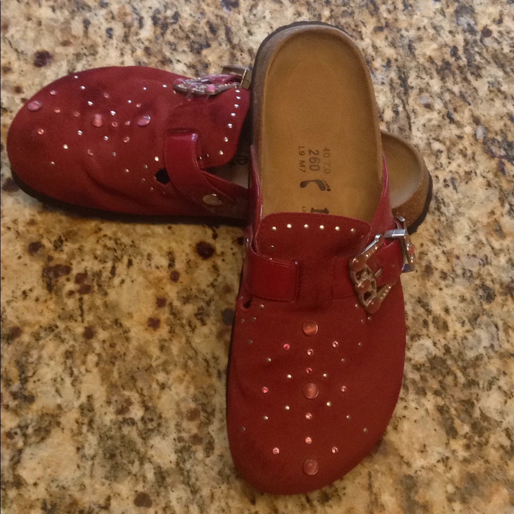 Birkenstock Betula rust clogs